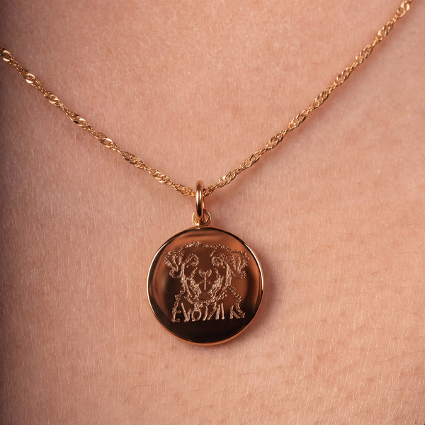 Haustierportrait Kette Echtgold