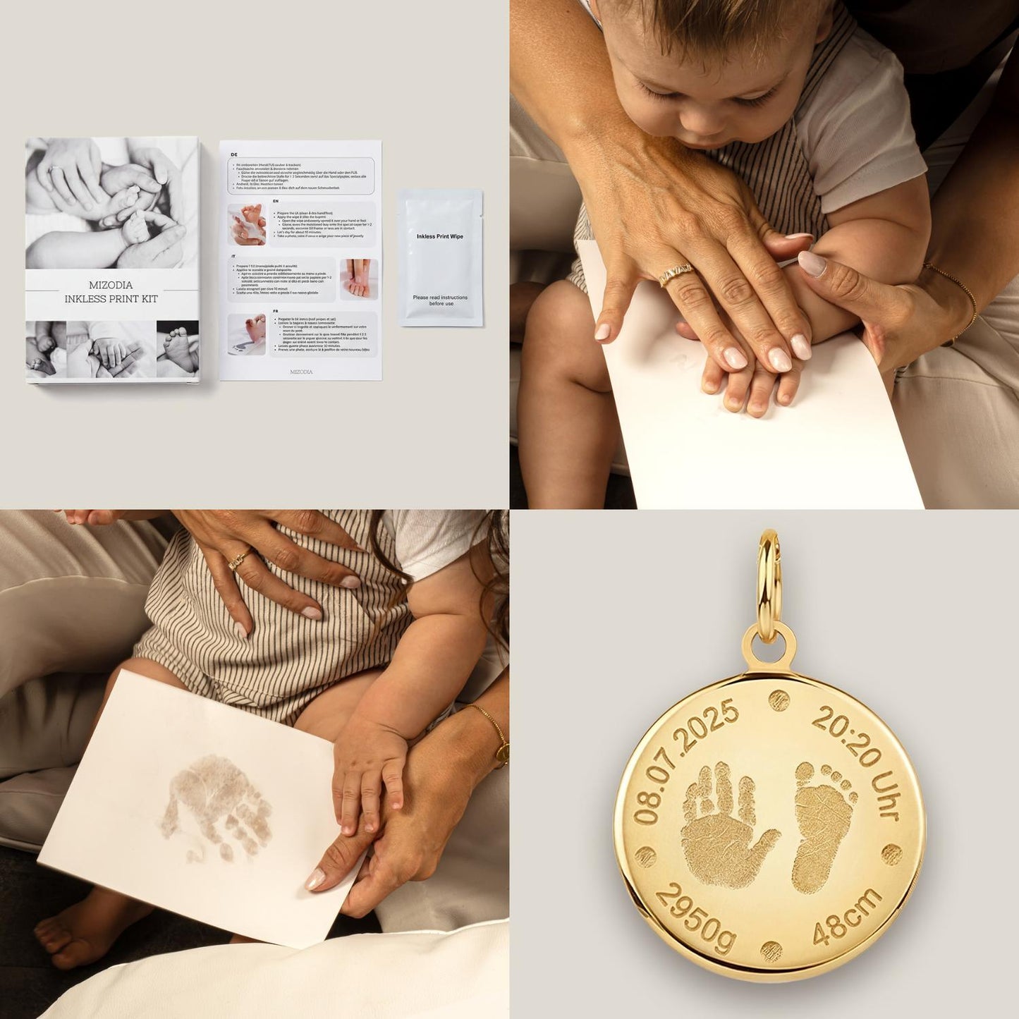 Scatola regalo con set per impronte