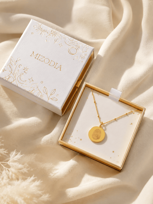Fingerabdruck Schmuck als Geschenk in eleganter Mizodia-Geschenkbox