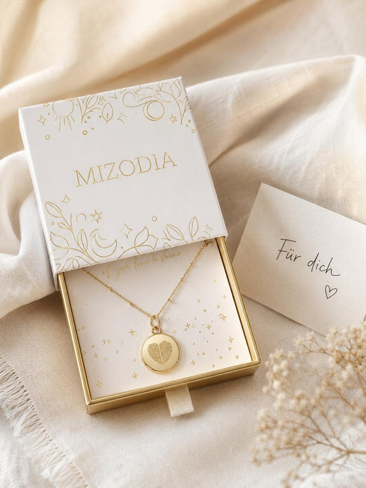 Schmuck für beste Freundin als persönliches Geschenk in einer eleganten Mizodia-Geschenkbox