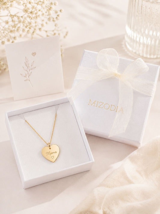 Schmuck mit persönlicher Gravur als Geschenk für Muttertag Jahrestag oder Geburtstag