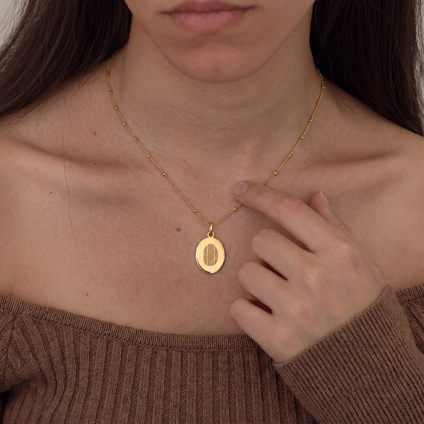 Collana Wavy con 3 impronte digitali