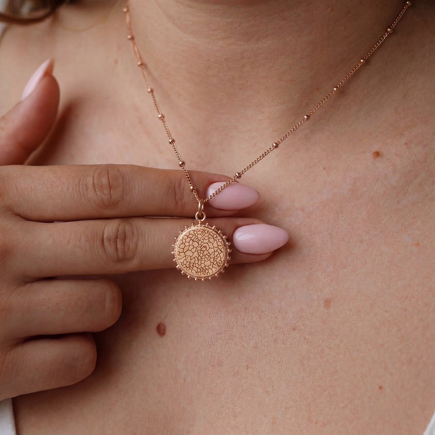 color:rosegold:kette:anker-kugelkette