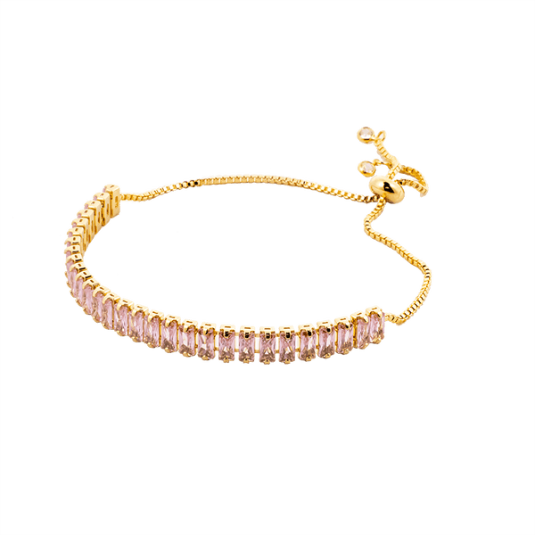 Armband Aurea mit roséfarbenen Steinen