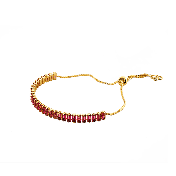 Armband Aurea mit rubinroten Steinen