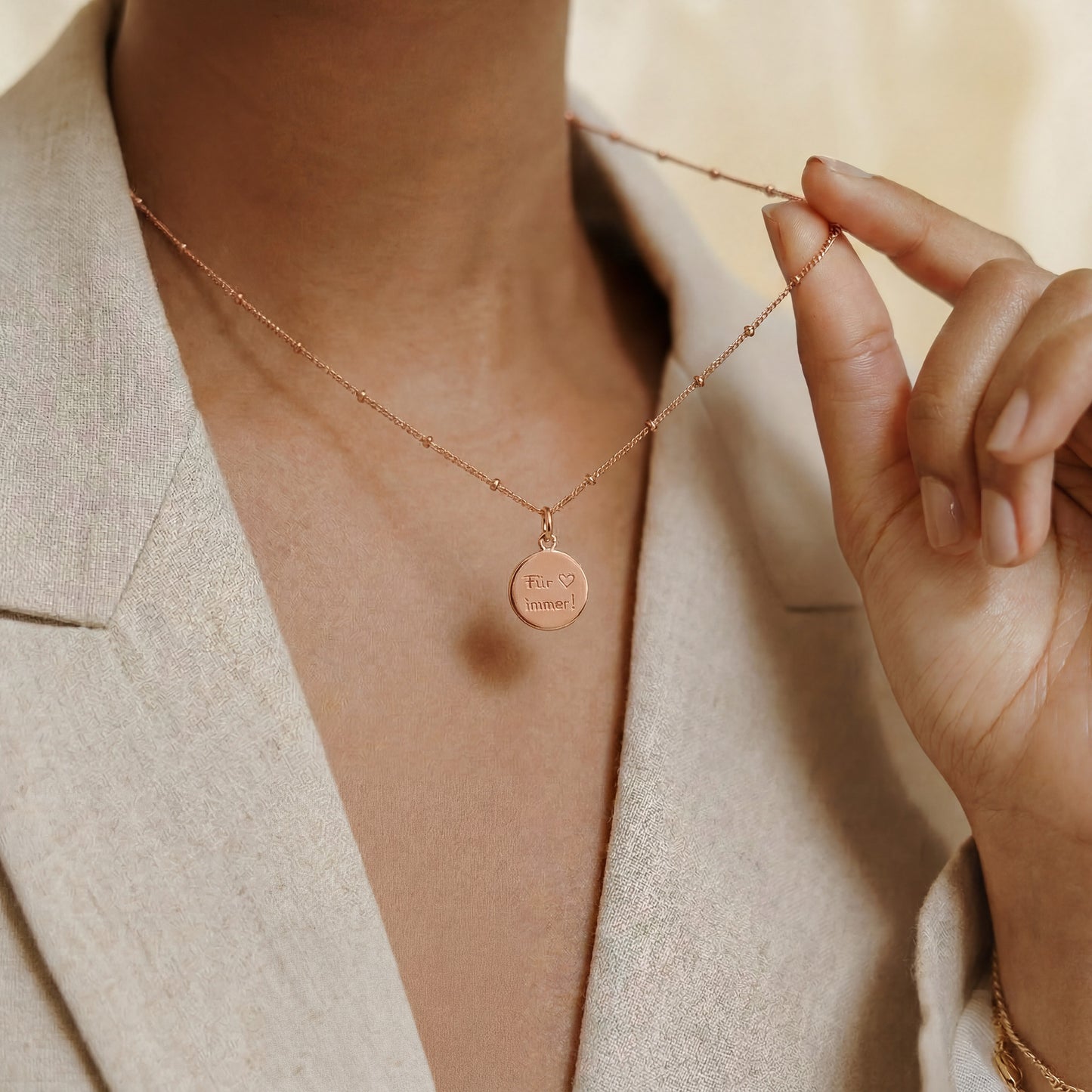 color:rosegold:kette:anker-kugelkette