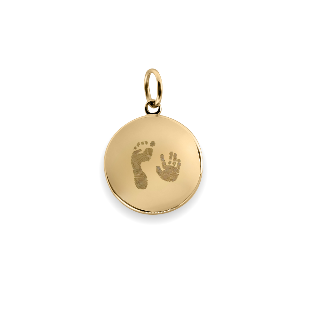 Hand und Fußabdruck Charm Echtgold