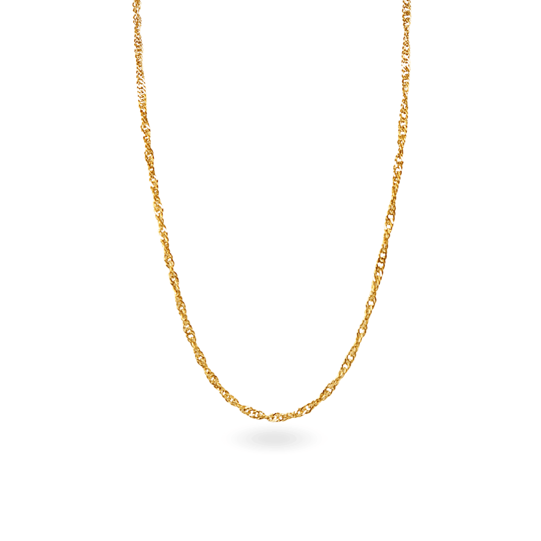 Collana Singapore Oro Autentico 45 cm – 1,0 mm (333 / 585)