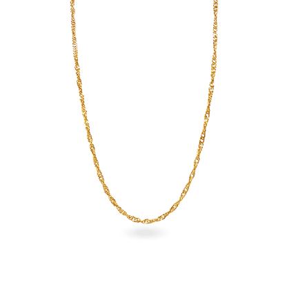 Collana Singapore Oro Autentico 45 cm – 1,0 mm (333 / 585)