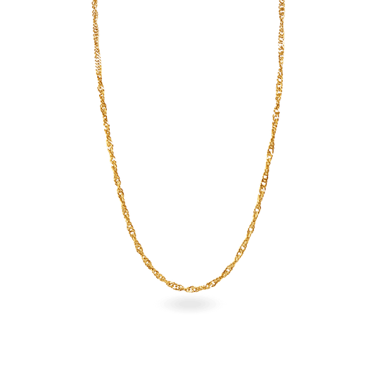 Singapurkette 45 cm – 1,0 mm – Echtgold