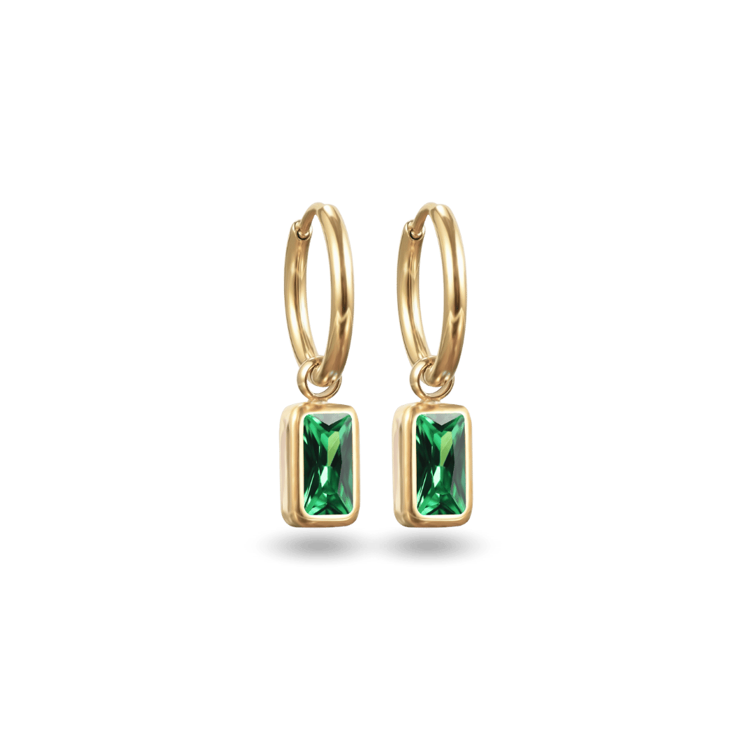 May Birthstone Hoops