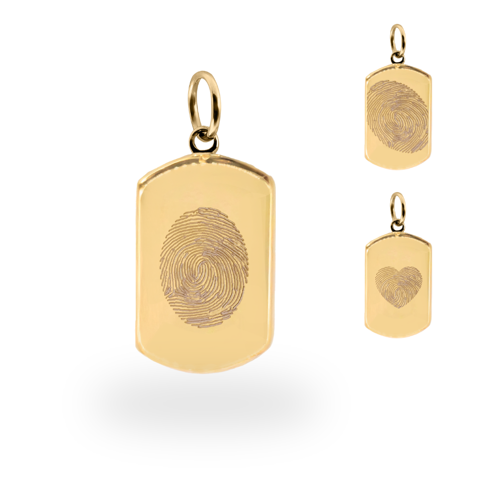Rectangular Fingerprint Charm