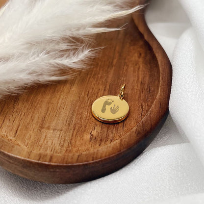 Hand und Fußabdruck Charm Echtgold