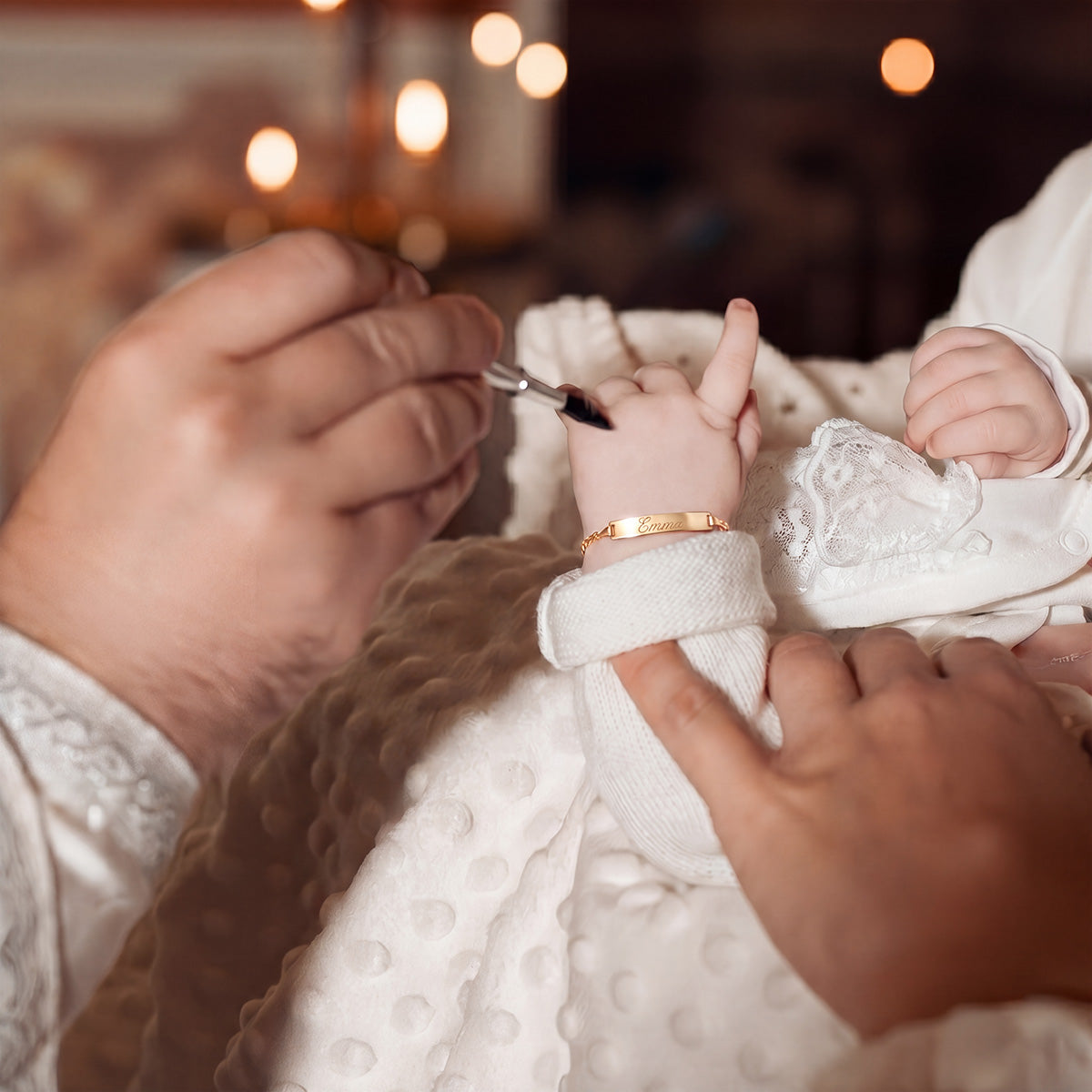 Dooparmband voor baby's en peuters van echt goud
