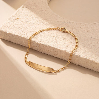 Personalisiertes Armband mit Gravur aus Echtgold