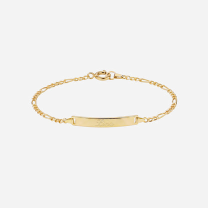 Personalisiertes Armband mit Gravur aus Echtgold