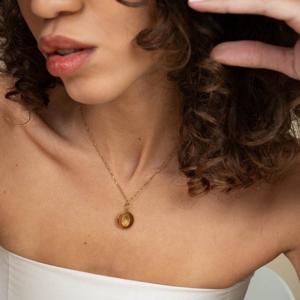 Fingerprint Charm Real Gold