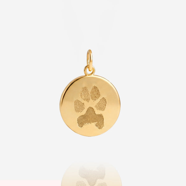 Pfotenabdruck Charm Echtgold
