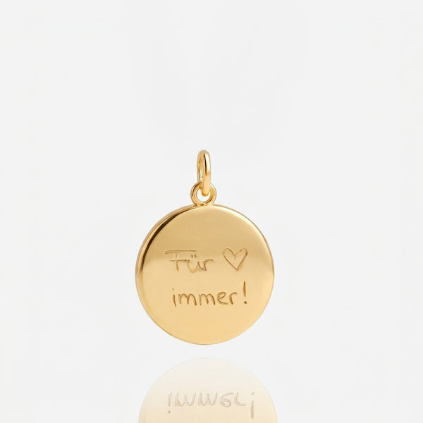 Eigene Handschrift/ Zeichnung Charm Echtgold