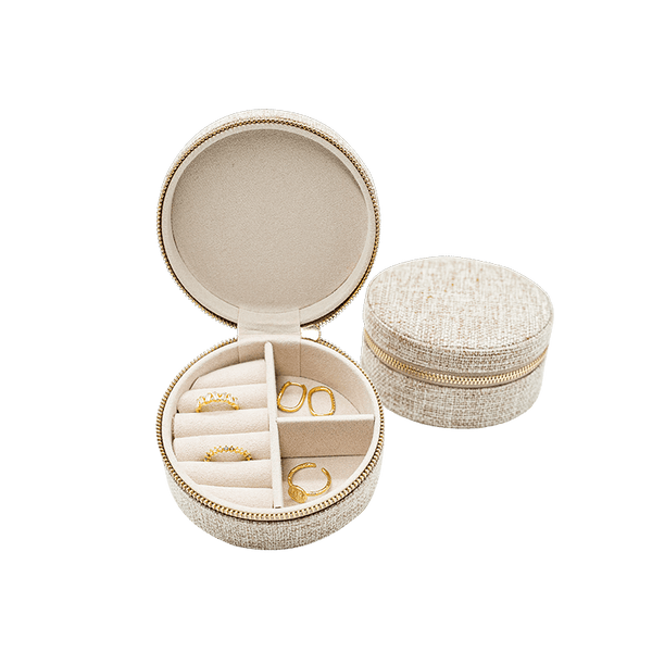 Runde Schmuck Travel Box