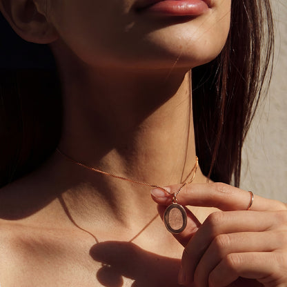 Oval Fingerabdruck Kette