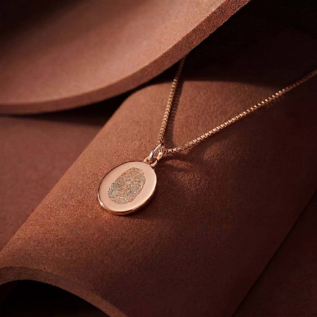 Oval Fingerabdruck Kette