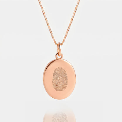 Oval Fingerabdruck Kette