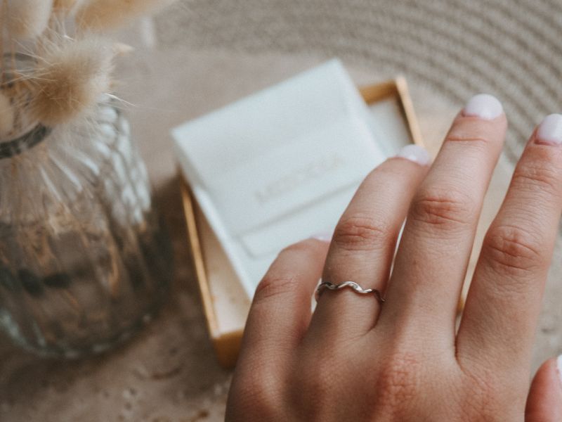 Anneau ondulé Naya – argent 925