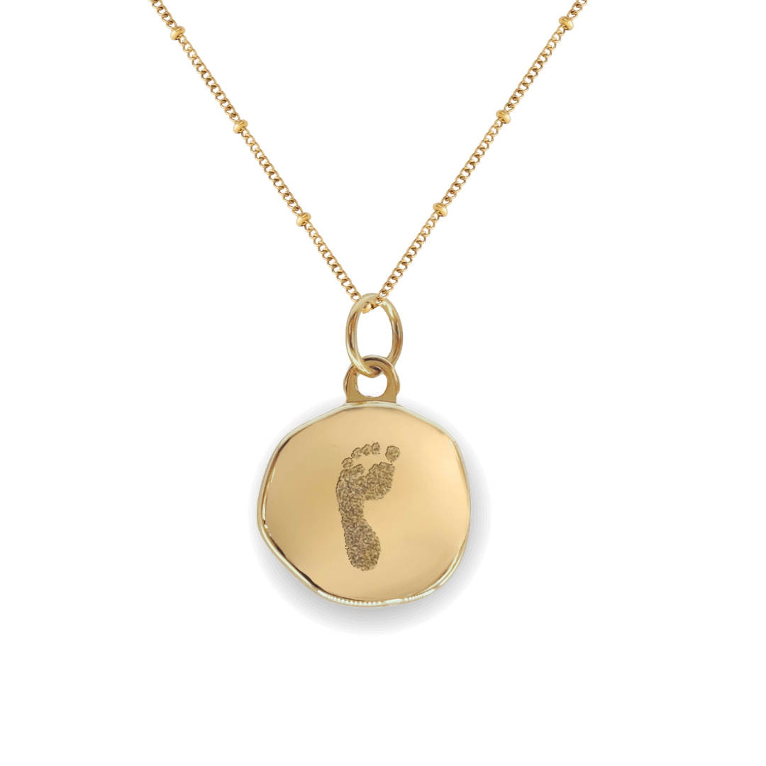 Wavy Footprint Necklace