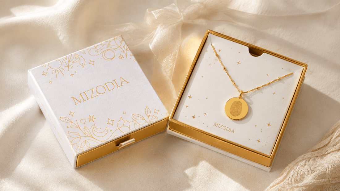 Fingerabdruck Kette als persönliches Geschenk in hochwertiger Geschenkbox