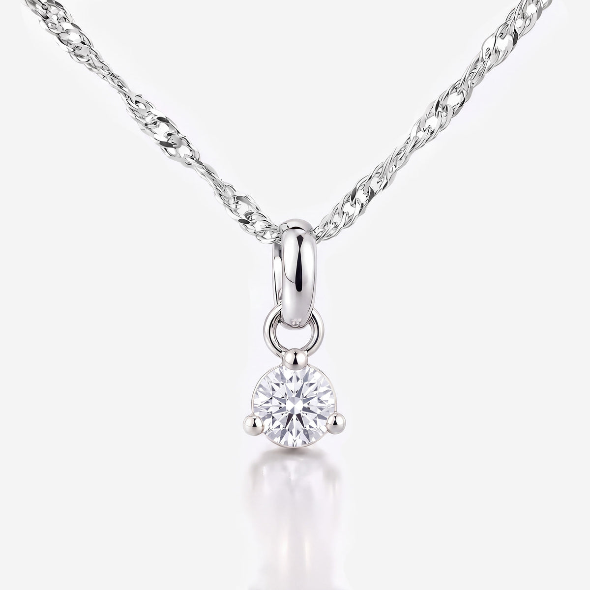 Karat: 333 WG:kette:singapurkette,Karat: 585 WG