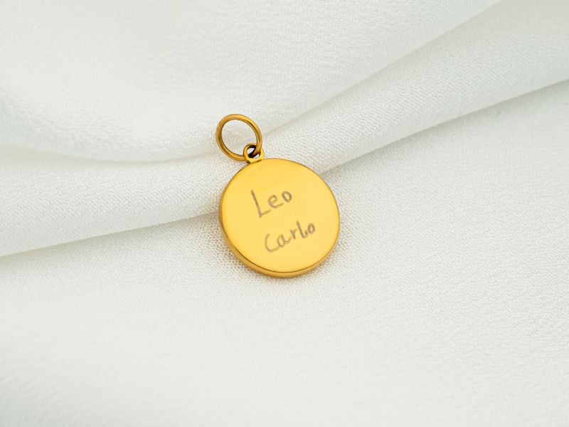 Eigene Handschrift/ Zeichnung Charm Echtgold