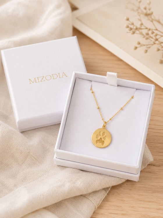 Erinnerungsschmuck mit persönlicher Kette in Mizodia Geschenkbox