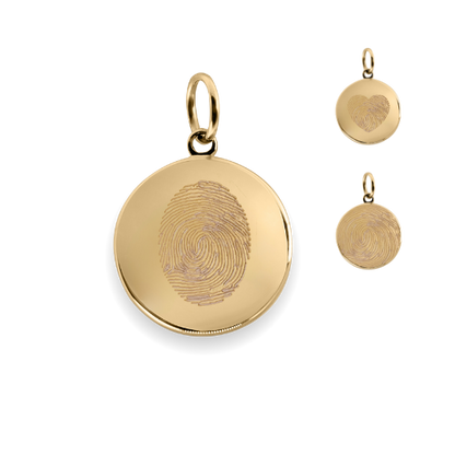 Fingerprint Charm Real Gold