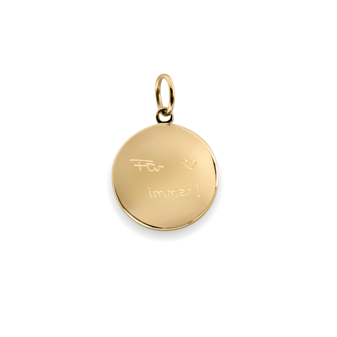 Eigene Handschrift/ Zeichnung Charm Echtgold