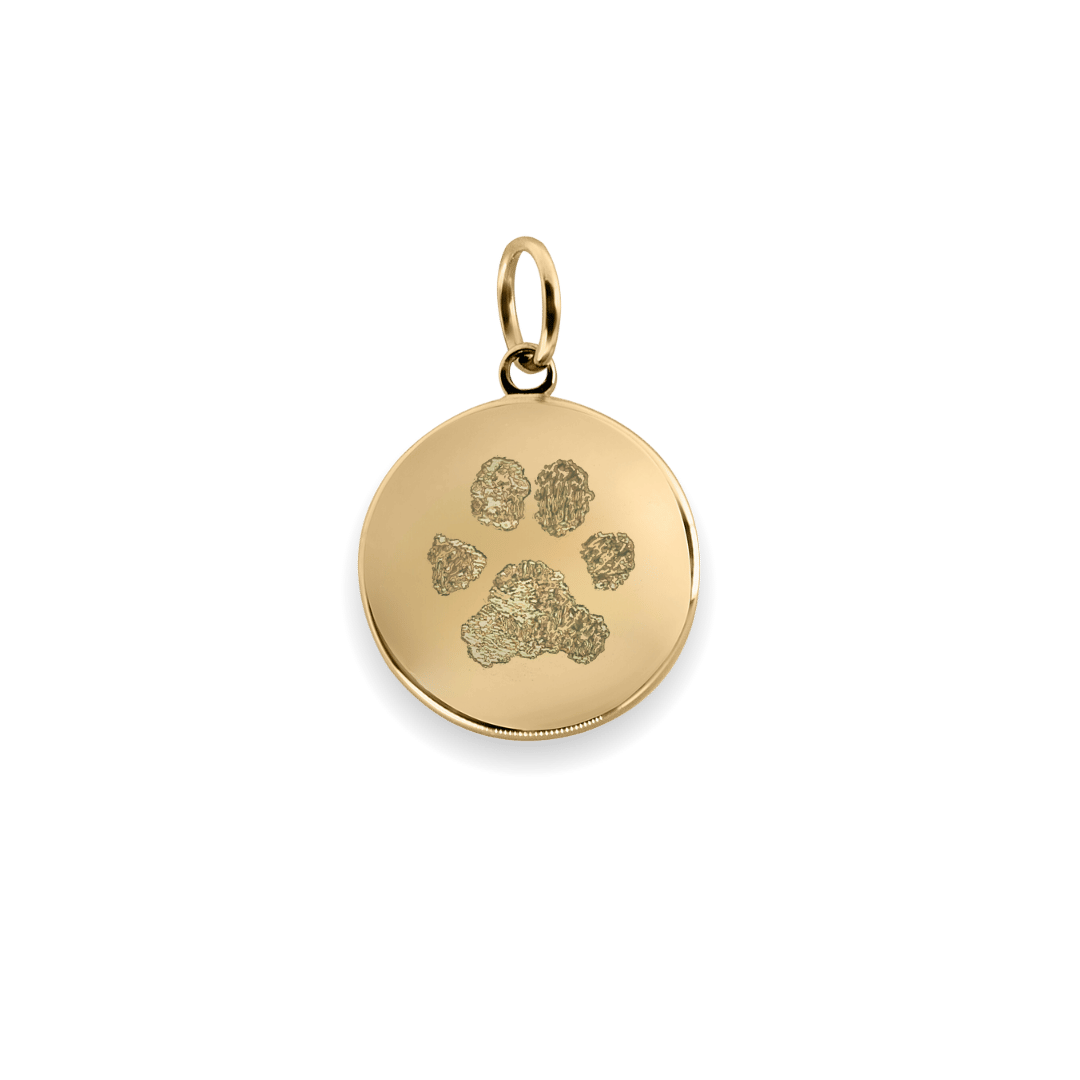 Pfotenabdruck Charm Echtgold