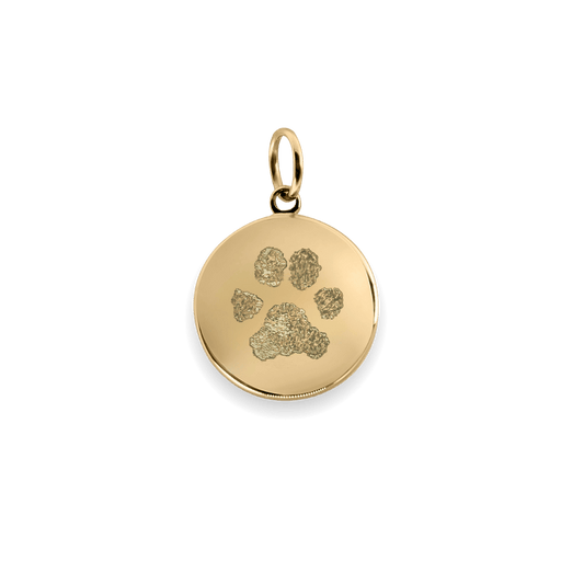 Pfotenabdruck Charm Echtgold