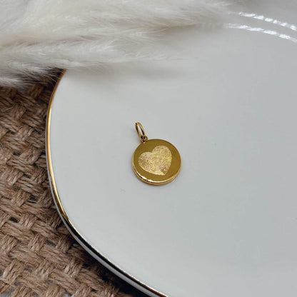 Fingerprint Charm Real Gold
