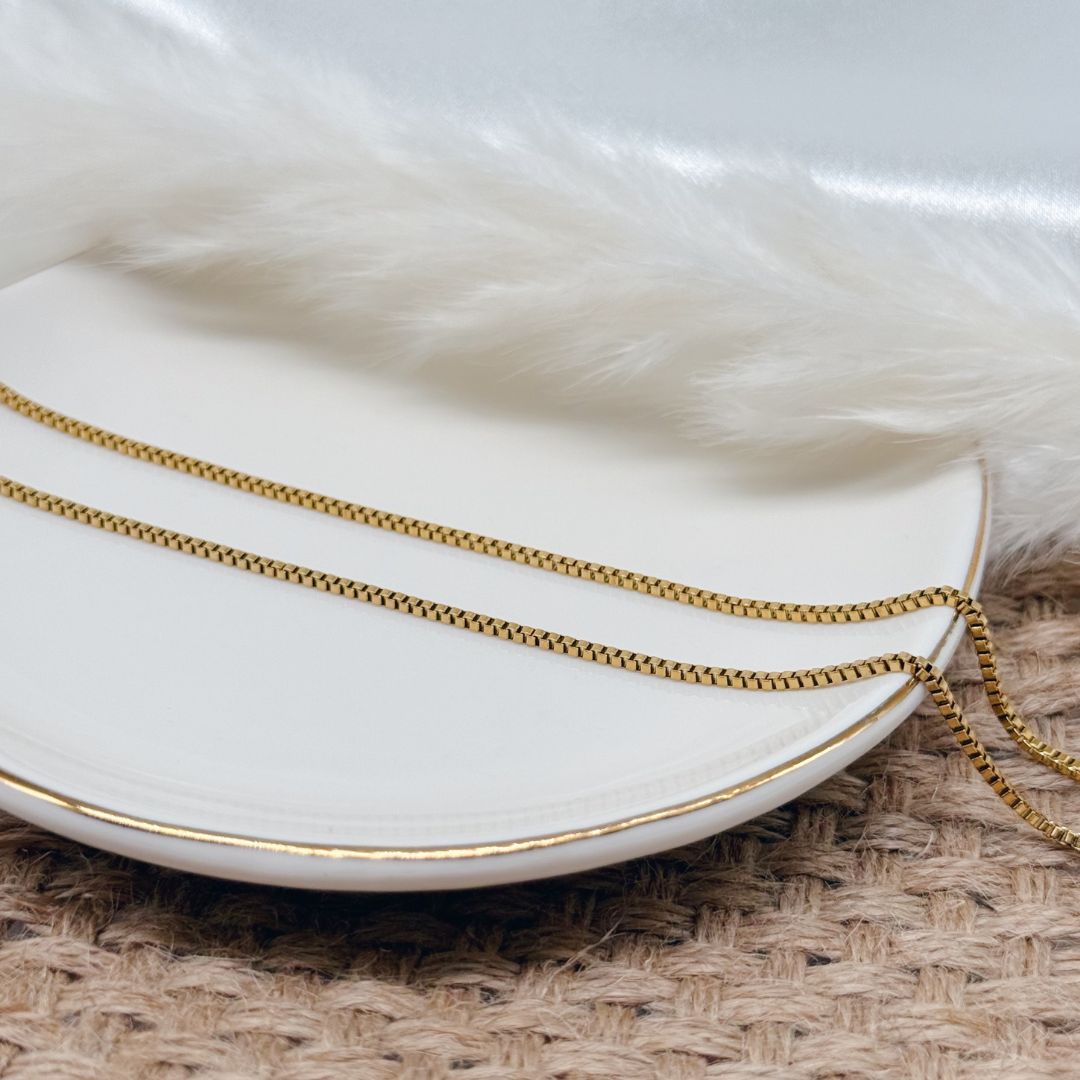 Venetiaanse ketting 45 cm – 1,0 mm – Echt goud