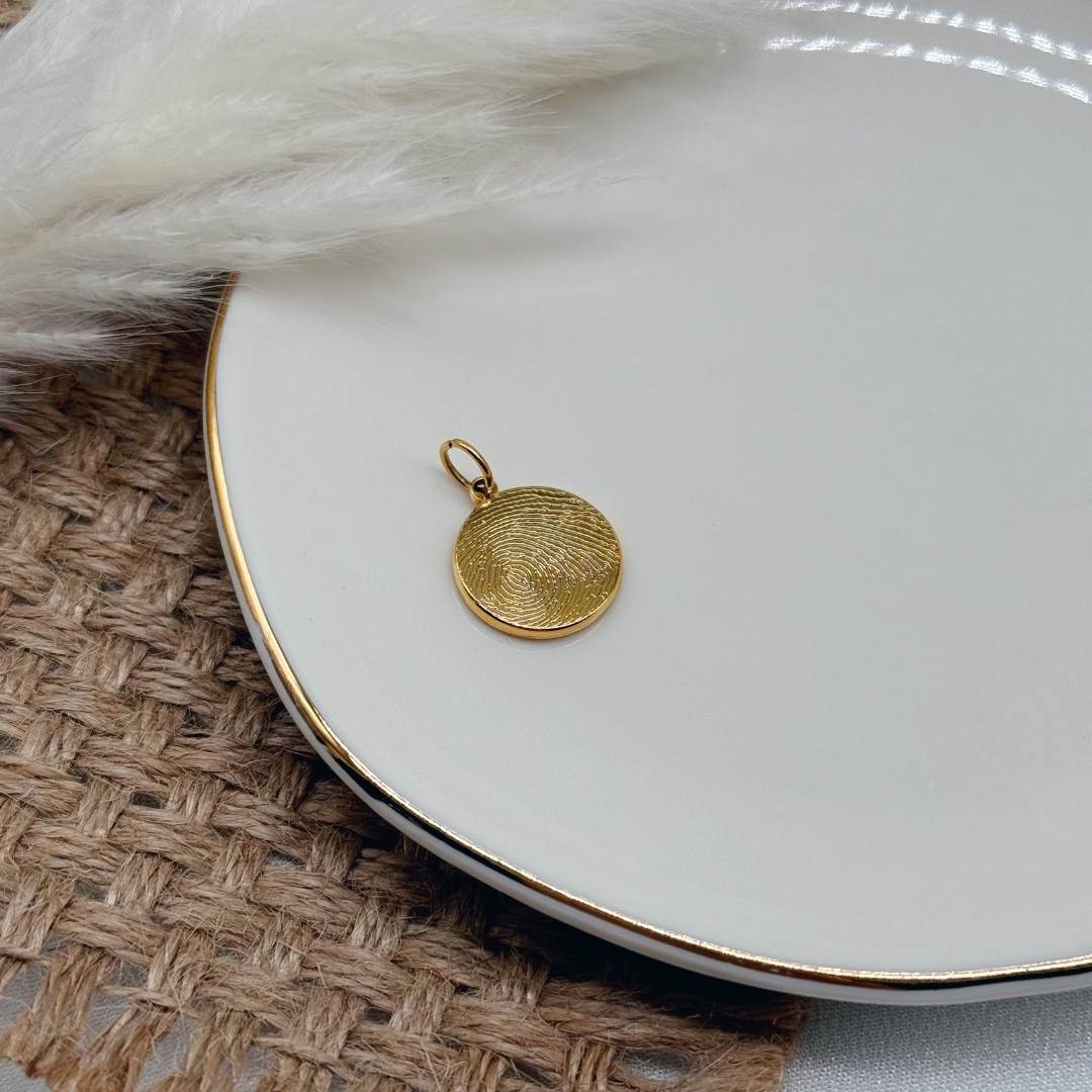 Fingerprint Charm Real Gold