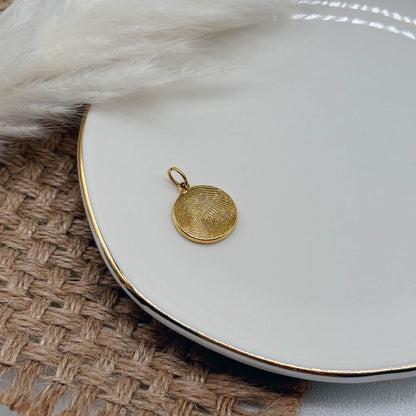 Fingerprint Charm Real Gold