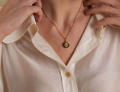 Pfotenabdruck Charm Echtgold